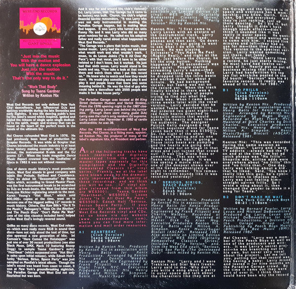 Larry Levan : Larry Levan’s Classic West End Records Remixes Made Famous At The Legendary Paradise Garage (3x12", Comp, Ltd, RM, Gat)