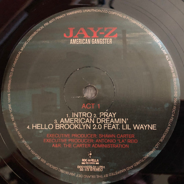 Jay-Z : American Gangster (2xLP, Album, Gat)