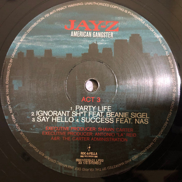 Jay-Z : American Gangster (2xLP, Album, Gat)