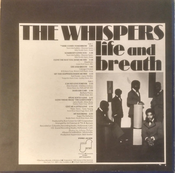 The Whispers : Life And Breath (LP, Album)