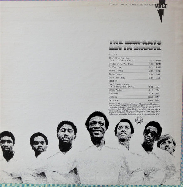 Bar-Kays : Gotta Groove (LP, Album, RP, Pit)