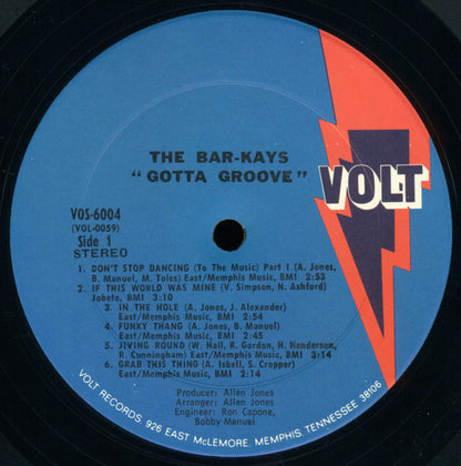 Bar-Kays : Gotta Groove (LP, Album, RP, Pit)