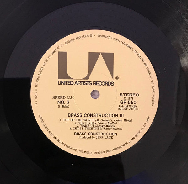 Brass Construction : Brass Construction III (LP, Album)