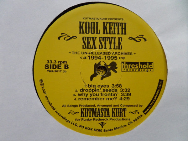 Kut Masta Kurt Presents Kool Keith : Sex Style (The Un-Released Archives) (2xLP, Ltd, Num)