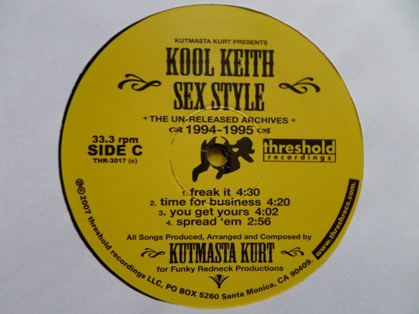 Kut Masta Kurt Presents Kool Keith : Sex Style (The Un-Released Archives) (2xLP, Ltd, Num)