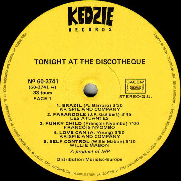 Various : Tonight At The Discotheque (LP, Comp)