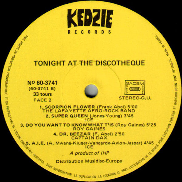 Various : Tonight At The Discotheque (LP, Comp)