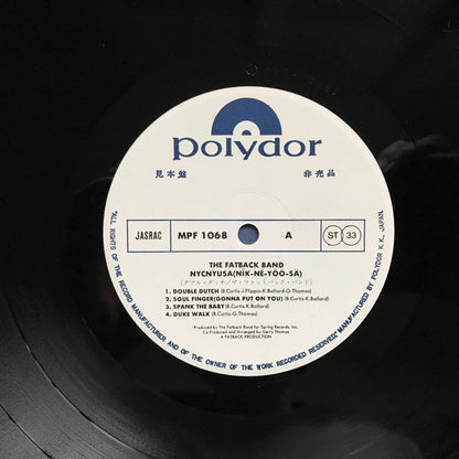 The Fatback Band : NYCNYUSA (LP, Album, Promo)