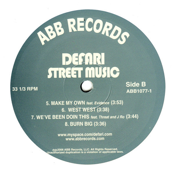 Defari : Street Music (2xLP, Album)
