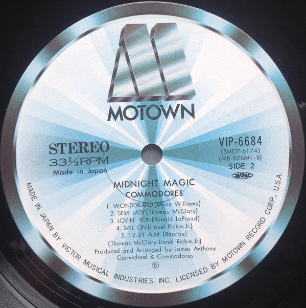 Commodores = Commodores : Midnight Magic = ミッドナイト・マジック (LP, Album)