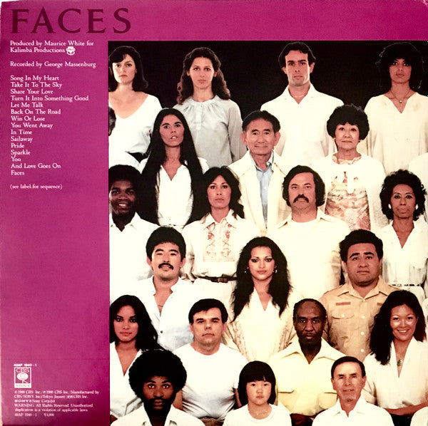 Earth, Wind & Fire : Faces (2xLP, Album, Promo, Gat)