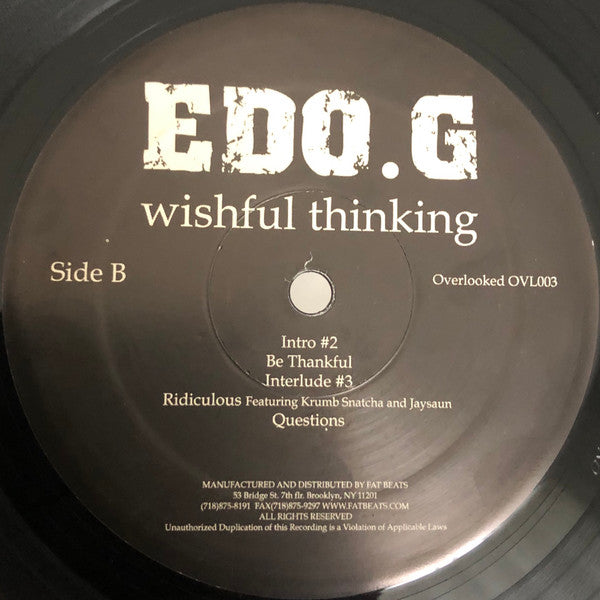 Ed O.G : Wishful Thinking (2xLP, Album)