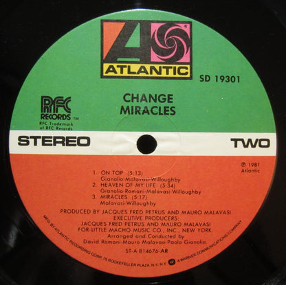 Change : Miracles (LP, Album, AR )
