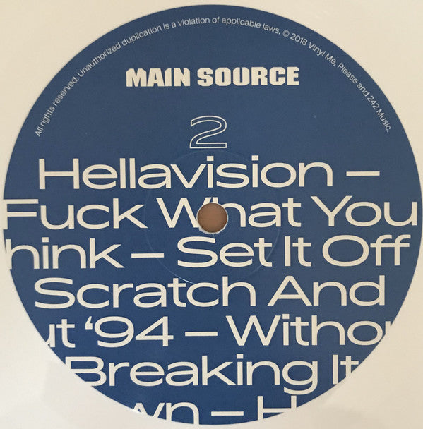 Main Source : Fuck What You Think (LP, Album, Club, Num, RE, Whi)