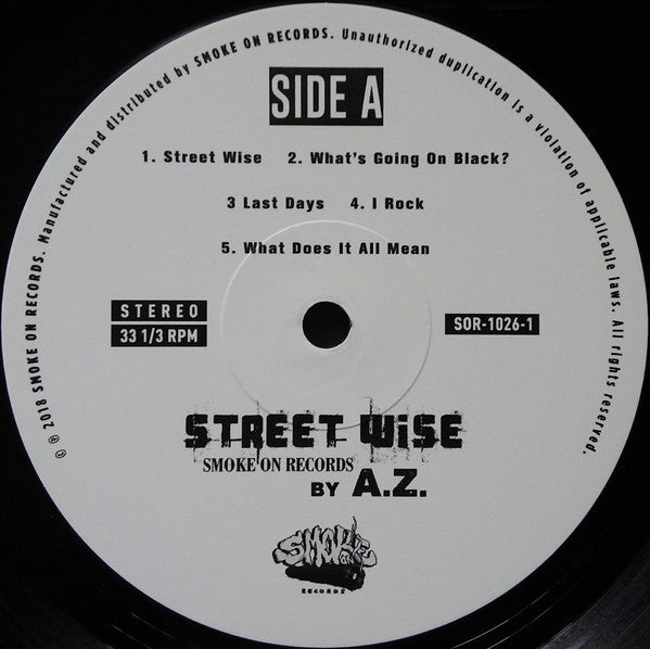 A.Z. : Street Wise (LP, Album, Ltd, RE)