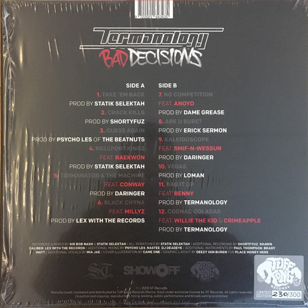 Termanology : Bad Decisions (LP, Album, Ltd, Num, Bla)