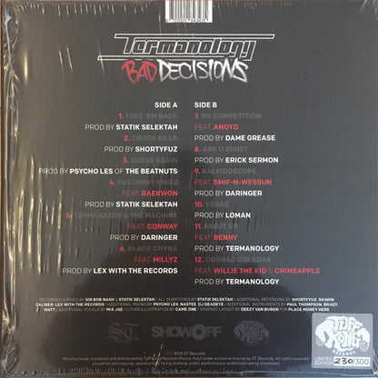 Termanology : Bad Decisions (LP, Album, Ltd, Num, Bla)