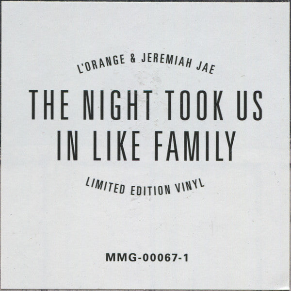 L'Orange & Jeremiah Jae : The Night Took Us In Like Family (LP, Album, Ltd, RP, Sil)