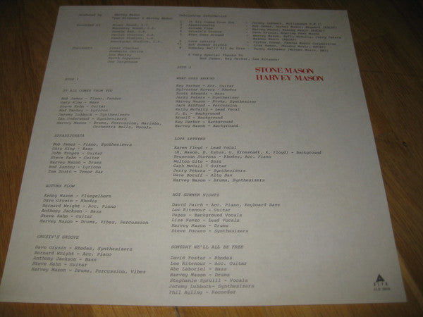 Harvey Mason : Stone Mason (LP, Album, Promo)