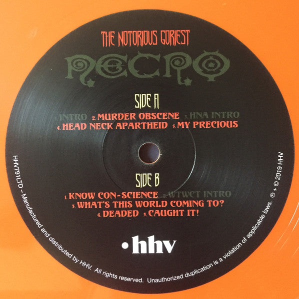 Necro : The Notorious Goriest (2xLP, Album, Ltd, Ora)