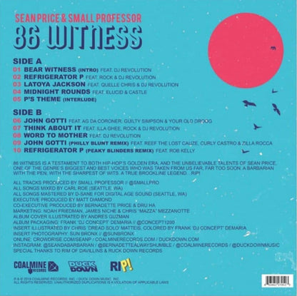 Sean Price & Small Professor : 86 Witness (LP, Album, Red)