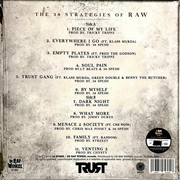 38 Spesh : The 38 Strategies Of Raw (LP, Album, Ltd, Num)