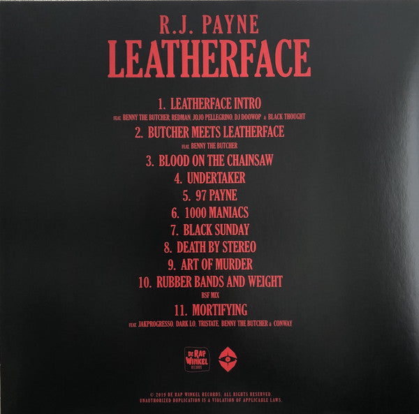 RJ Payne : Leatherface (LP, Album, Ltd, Bro)