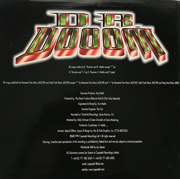 Dr. Dooom : First Come, First Served (2xLP, Album, Gat)