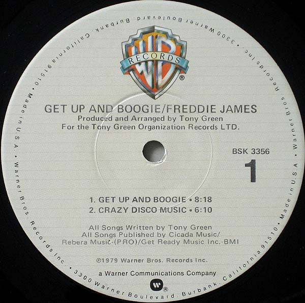 Freddie James : Get Up And Boogie (LP, Album, Jac)