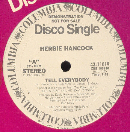 Herbie Hancock : Tell Everybody (12", Promo)