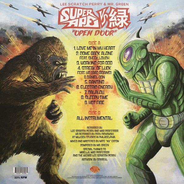 Lee Perry & Mr. Green (3) : Super Ape Vs. 緑 "Open Door" (12", EP, Ltd, Num)