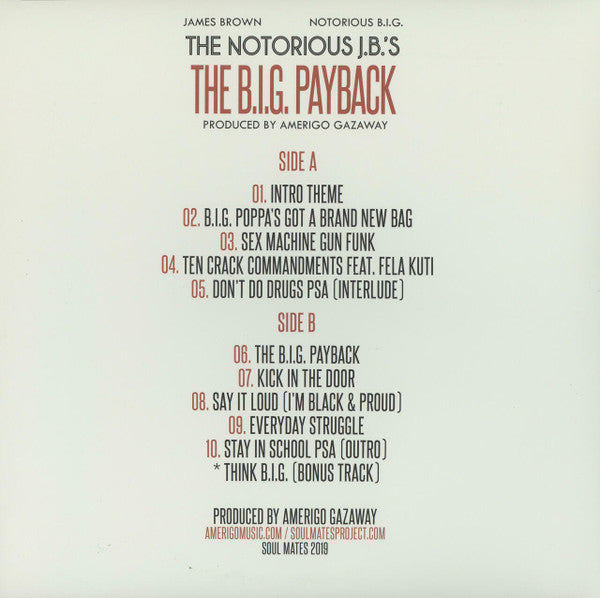Amerigo Gazaway : The Notorious J.B.'s: The B.I.G. Payback (LP, Album, Unofficial)