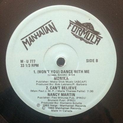 France Joli / Monika (2) / Nancy Martinez : Gonna Get Over You / (Won't You) Dance With Me / Can't Believe (12", Blu)