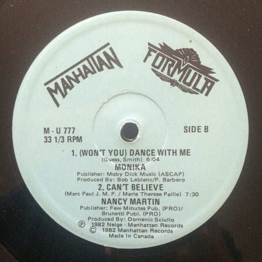 France Joli / Monika (2) / Nancy Martinez : Gonna Get Over You / (Won't You) Dance With Me / Can't Believe (12", Blu)