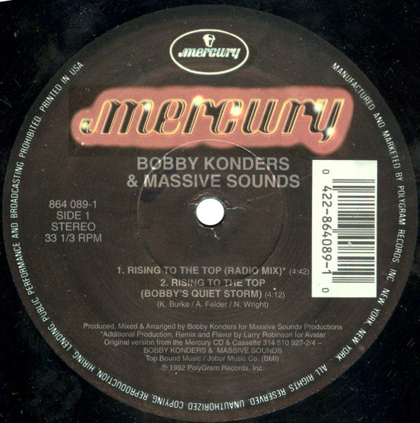 Bobby Konders & Massive Sounds : Rising To The Top (12")