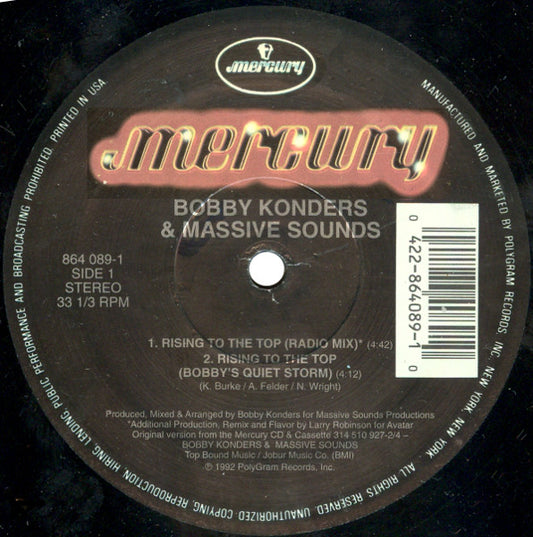 Bobby Konders & Massive Sounds : Rising To The Top (12")