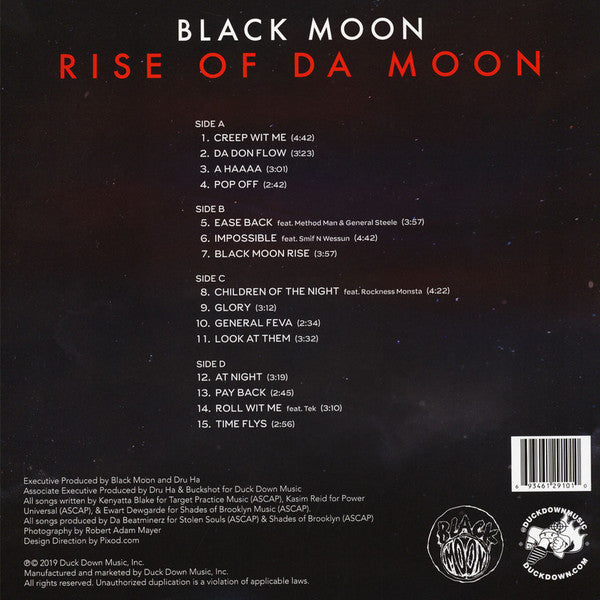 Black Moon : Rise Of Da Moon (2xLP, Album, Blo)