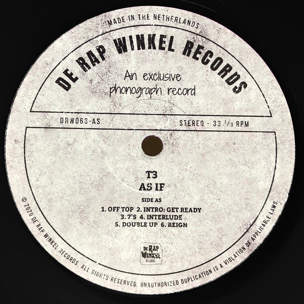 T3 (2) : As If (LP, Album, Ltd, Num)