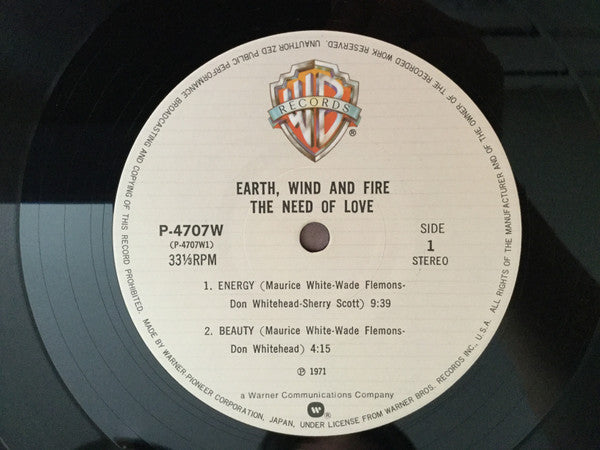 Earth, Wind & Fire : The Need Of Love (LP, Album, Ltd, RE)