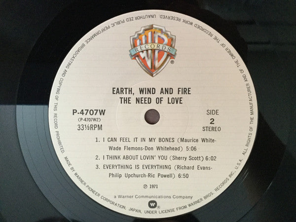 Earth, Wind & Fire : The Need Of Love (LP, Album, Ltd, RE)