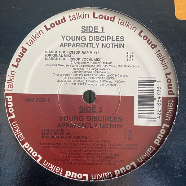 Young Disciples : Apparently Nothin' (12")