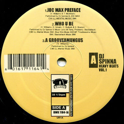 DJ Spinna : Heavy Beats Volume 1 (2xLP, Album)
