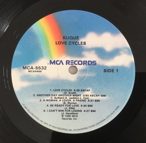 Klique : Love Cycles (LP, Album, Glo)