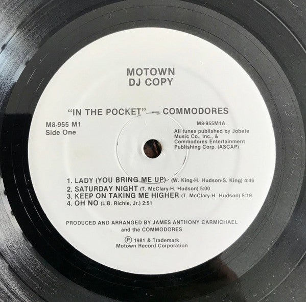 Commodores : In The Pocket (LP, Album, Promo)