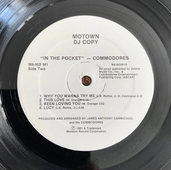 Commodores : In The Pocket (LP, Album, Promo)