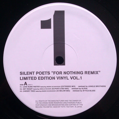 Silent Poets : For Nothing Remix (Limited Edition Vinyl Vol.1) (12", Ltd)