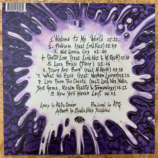 AG Da Coroner : Crushed Grapes (LP, Album, Ltd, Num)
