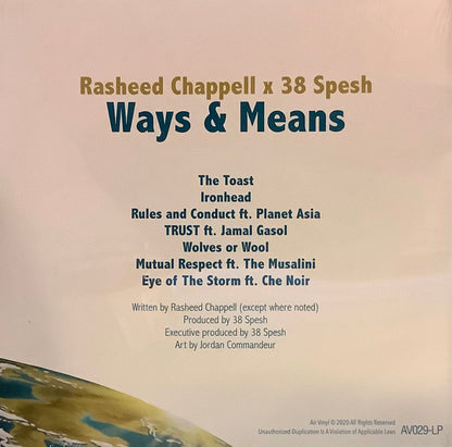 Rasheed Chappell x 38 Spesh : Ways & Means (12", EP, Ltd, Blu)