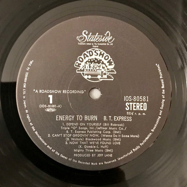 B.T. Express : Energy To Burn (LP, Album)
