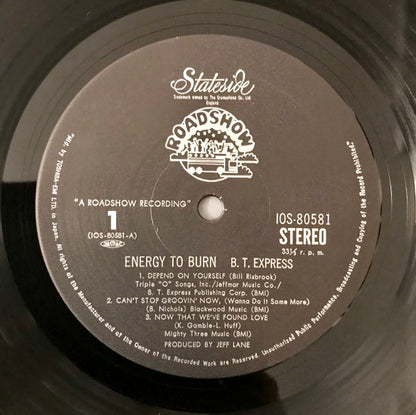 B.T. Express : Energy To Burn (LP, Album)